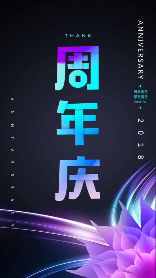 扁平周年慶典數字店慶促銷活動背景海報廣告設計